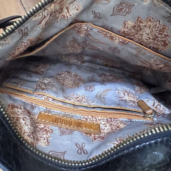 HOBO Crossfire Black Leather Crossbody Messenger Bag Shoulder Bag Boho 90s Y2K - Picture 14 of 14